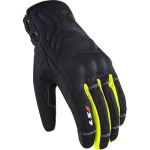 LS2 Jet 2 Mens Gloves Black Fluo Yellow - Motorcycle Gloves